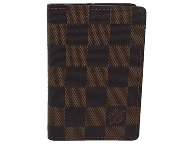 Organizer LOUIS VUITTON Organizador Damier Ebene Dupoch Porta-Cartões N61721 LV Auth 80998  ref.1453085