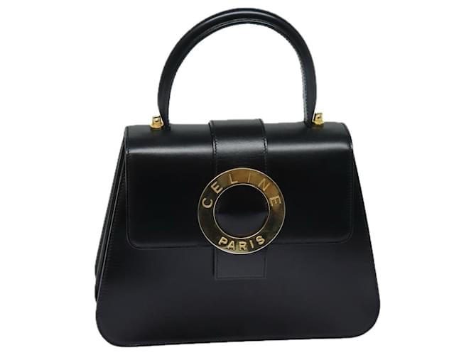 Céline CELINE Hand Bag Leather Black Auth 79863  ref.1453087