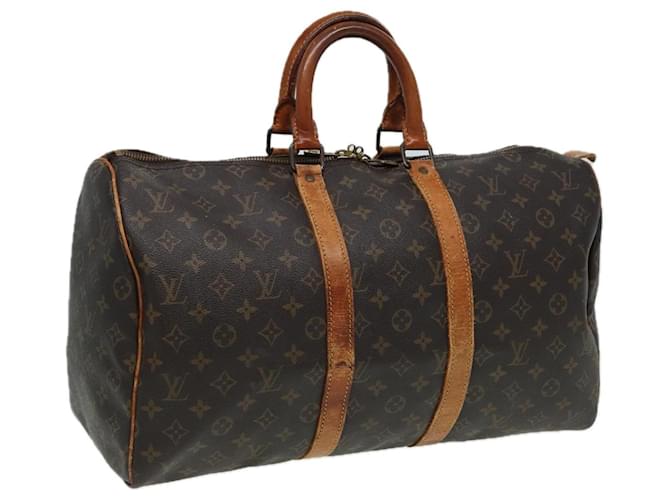 LOUIS VUITTON Monogram Keepall 45 Boston Tasche M41428 LV Auth 