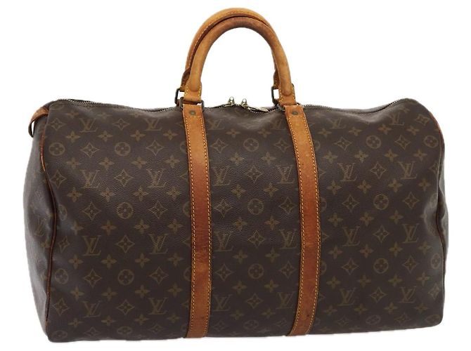 LOUIS VUITTON Monogram Keepall 50 Boston Tasche M41426 LV Auth