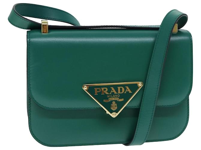 PRADA Shoulder Bag Leather Green Auth 79881A ref.1453232 PRADA Shoulder Bag Leather Green Auth 79881A ref.1453232