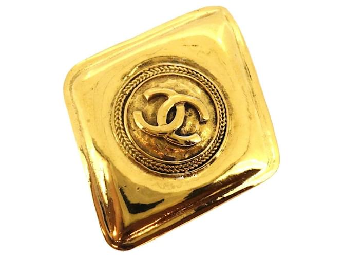 Broche chapado en oro de Chanel con la marca Coco  ref.1453274