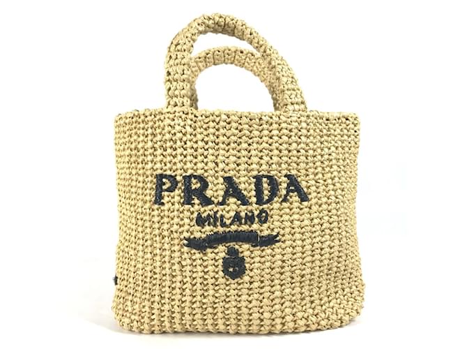 Tote Prada 1BG422 Basket Bag Beige Cloth  ref.1453351