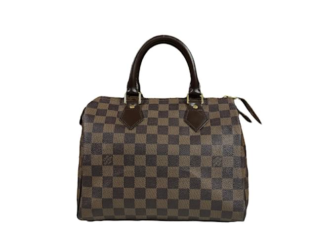 Louis Vuitton Speedy 25 Damier Handbag Brown Damier ebene Cloth  ref.1453440