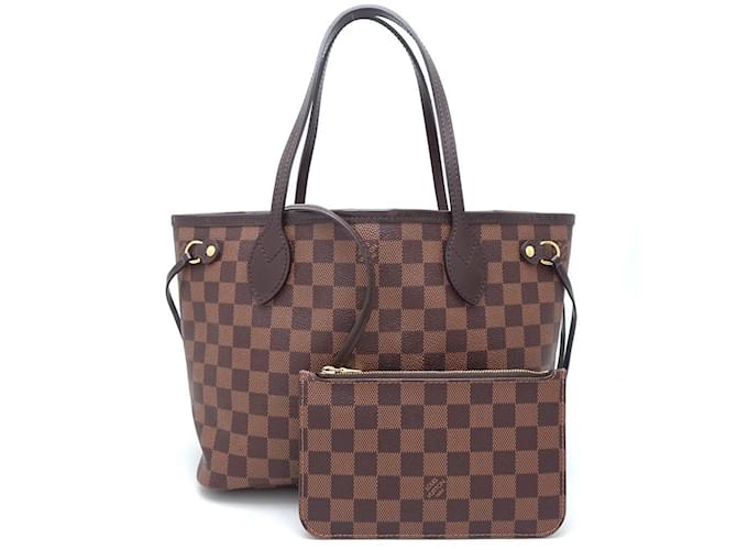 Sac à main Louis Vuitton Damier Neverfull PM Toile Damier ebène  ref.1453469