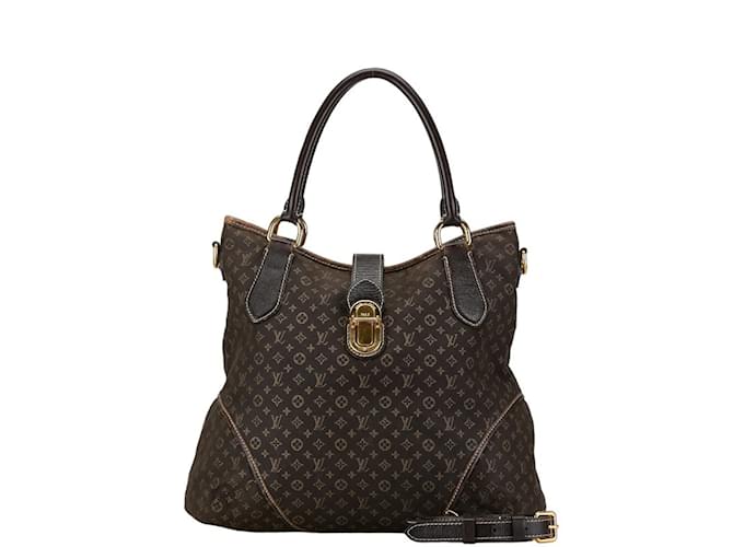 Louis Vuitton Monogram Idylle Elegy Tote Bag Brown Dark grey Leather Cloth  ref.1453520