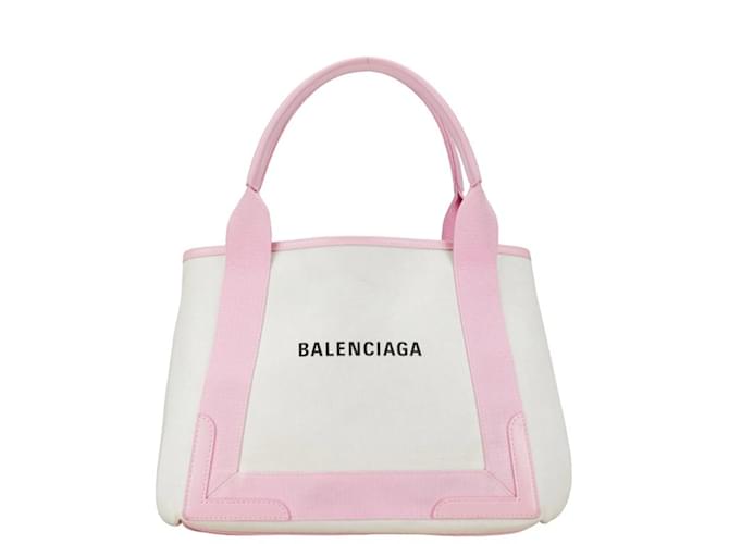 Everyday Sac à main tote Balenciaga Navy Cabas S Toile Rose  ref.1453583