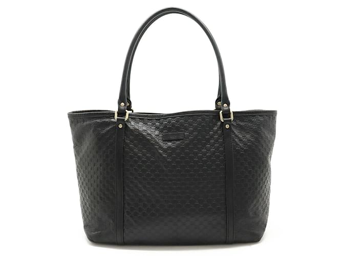 Gucci Micro Guccissima Tote Bag Schwarz Leder  ref.1453591