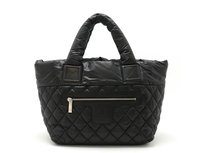 Chanel Coco Cocoon Small Tote Bag Black Leather Nylon  ref.1453599