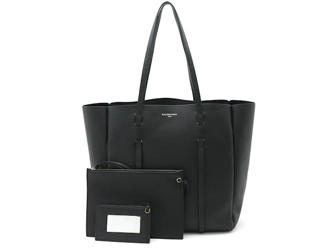 Sac Balenciaga Everyday Tote S Cuir Noir  ref.1453602