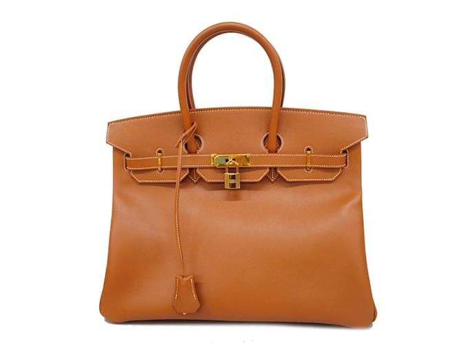 Hermès Hermes Birkin 35 Handbag in Gold Golden Leather  ref.1453821