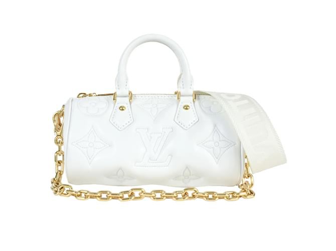 Sac à épaule Louis Vuitton Papillon BB Bubble Gram Cuir Blanc  ref.1453870