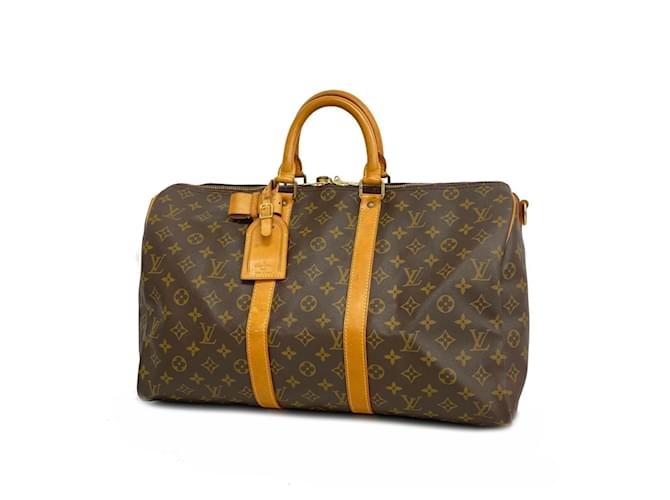 Louis Vuitton Boston Bag Monogram Keepall Bandoulière 45 Braun ref  