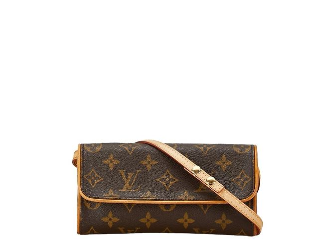 Louis Vuitton Monogram Pochette Twin PM Schultertasche Braun 