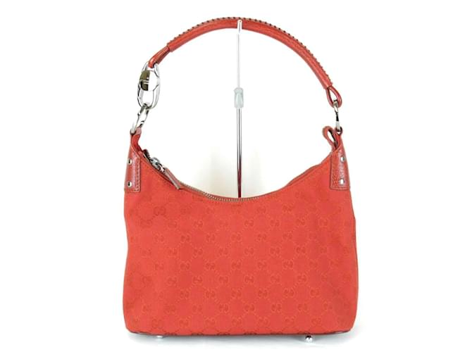 Gucci Red GG Canvas Shoulder Bag Cloth  ref.1454094