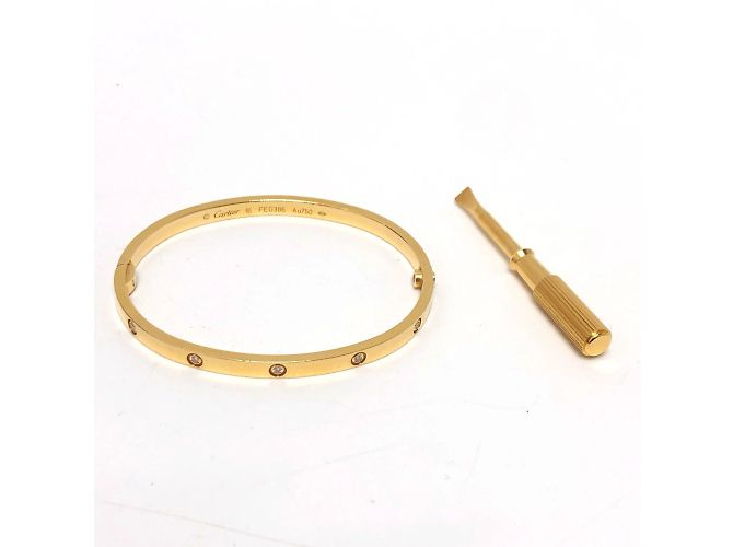 Pulseira de Ouro Cartier 10P com Diamantes Completos