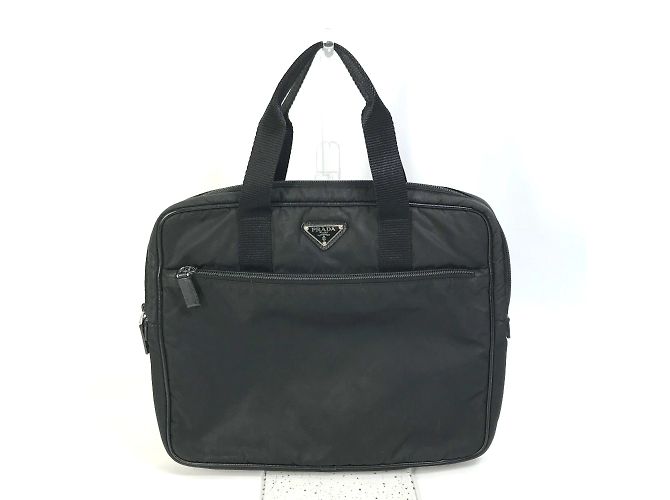 Prada Black Cloth Briefcase