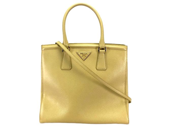 Bolsa de couro amarelo Prada B2411M
