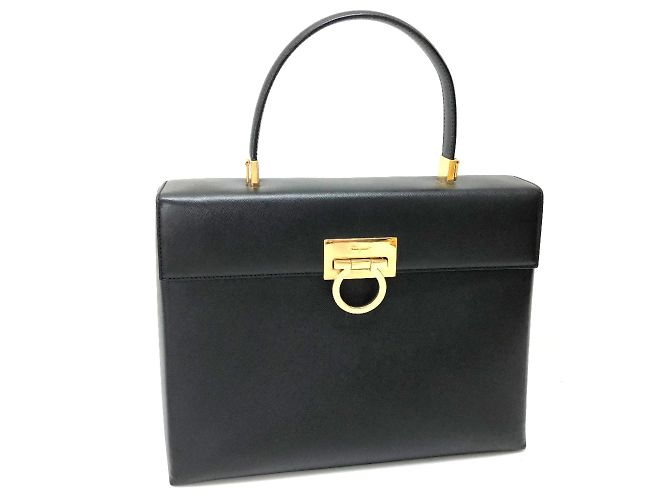 Borsa in pelle nera Salvatore Ferragamo Nero