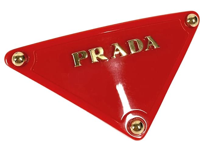 Pinza para el cabello Prada Valletta Rojo Oro Roja  ref.1454252