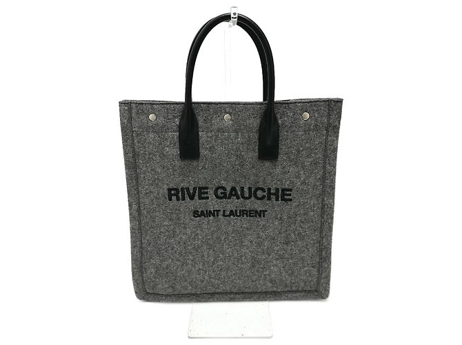 Bolsa tote cinza Saint Laurent Marrom