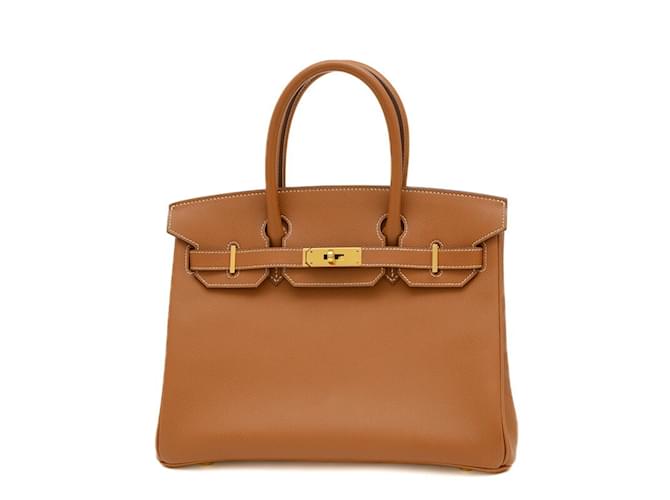 Sac à main Hermès Birkin 30 en cuir Epsom Marron  ref.1454456