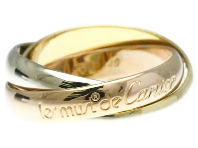 Cartier Trinity Band Ring Golden White gold Yellow gold Pink gold  ref.1454503