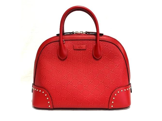 Sac à main Gucci Bright Diamante Cuir Rouge  ref.1454544