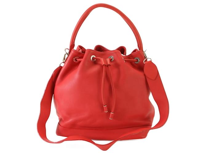 Noe Sac à bandoulière Noé en cuir Taurillon Louis Vuitton Rose Rouge  ref.1454606