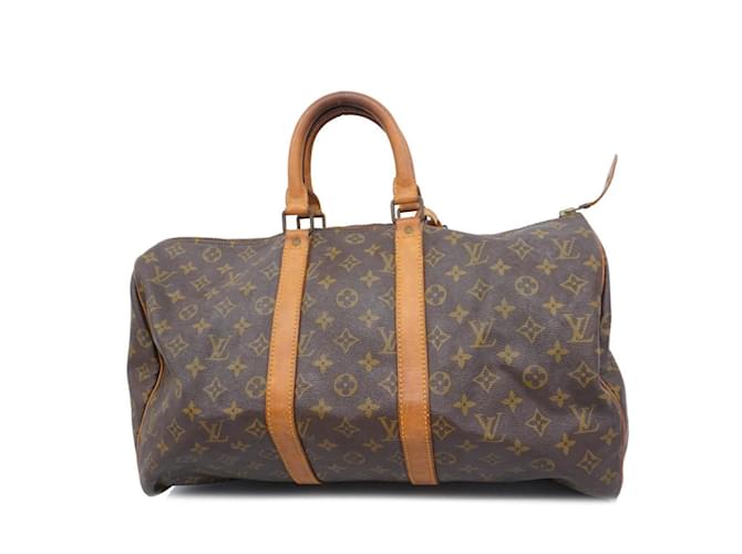 Louis Vuitton Monogram Keepall 45 Boston Tasche Braun ref.1454628 