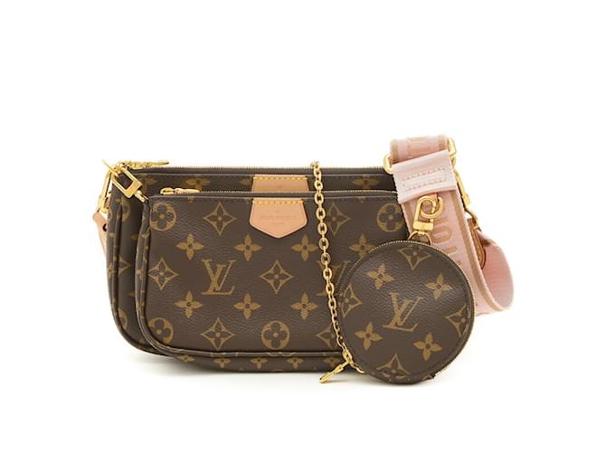 Louis Vuitton Monogram Multi Pochette Accessoires Shoulder Bag Pink Patent leather  ref.1454726