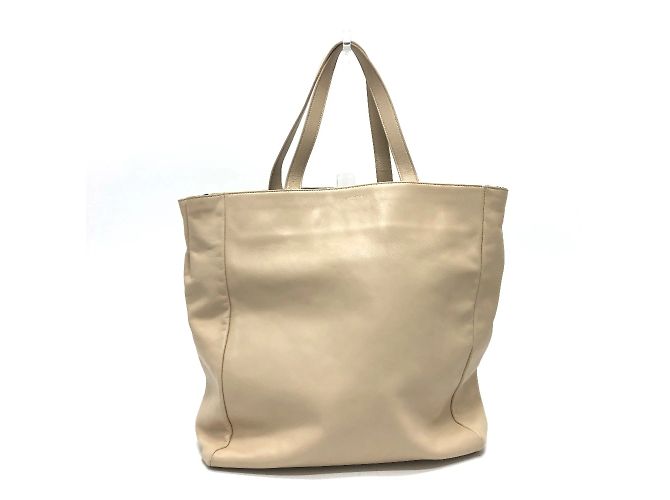Borsa tote in pelle beige Saint Laurent