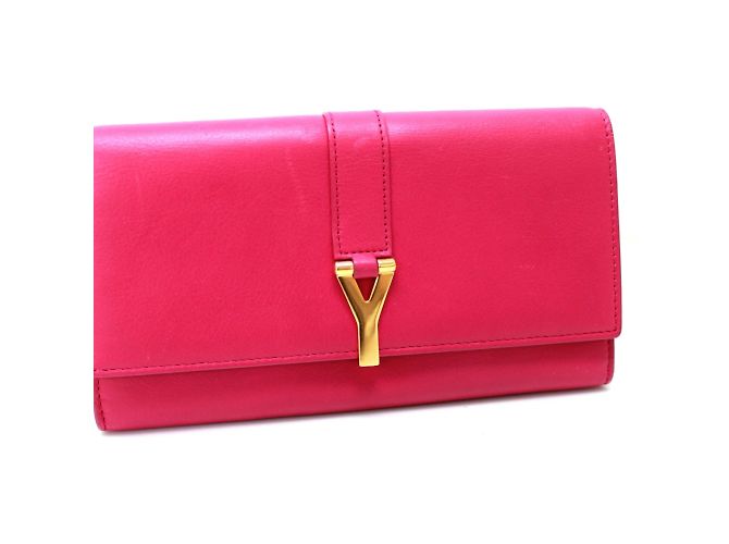Saint Laurent Paris Long Wallet Pink