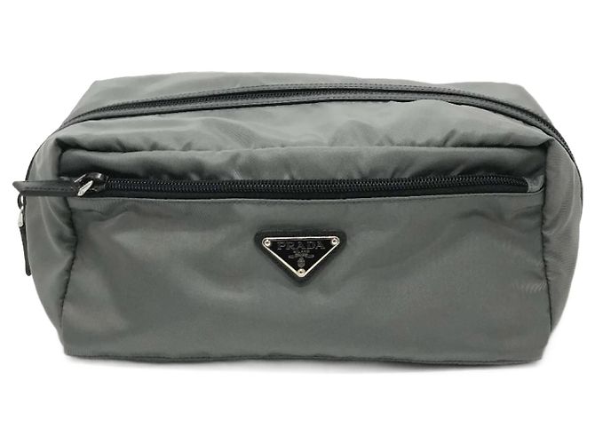 Pochette Triangle Logo Prada 2NA029 in grigio