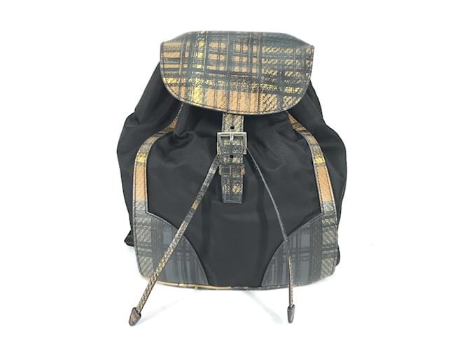 Prada Triangle Logo Backpack Black