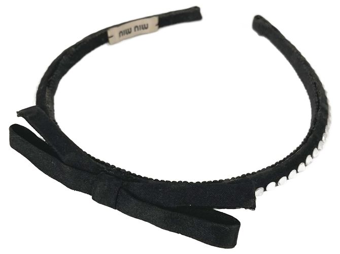 Fascia per capelli nera Miu Miu Katyusha Nero