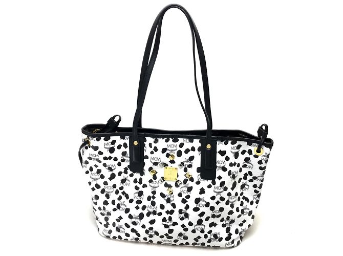 MCM LOVELESS Collaboration Tote Bag Black Leather ref.1454912 