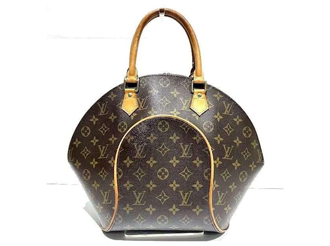 Bolsa Louis Vuitton Monogram Ellipse MM Marrom Monograma Couro envernizado  ref.1454963