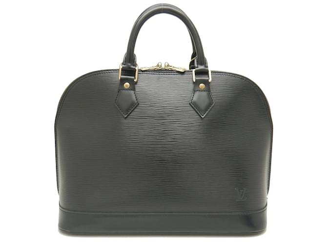 Louis Vuitton Epi Alma Handbag in Noir Black Leather  ref.1455093