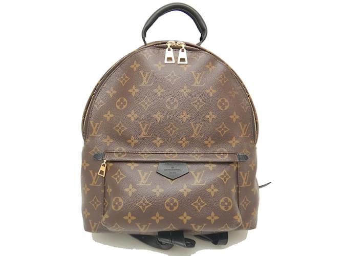 Sac à dos Palm Springs MM Monogram Louis Vuitton Cuir vernis Marron Monogramme  ref.1455095