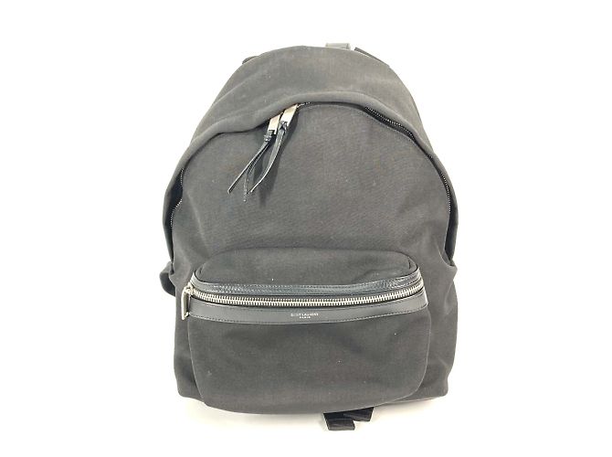 Saint Laurent Black Leather Backpack