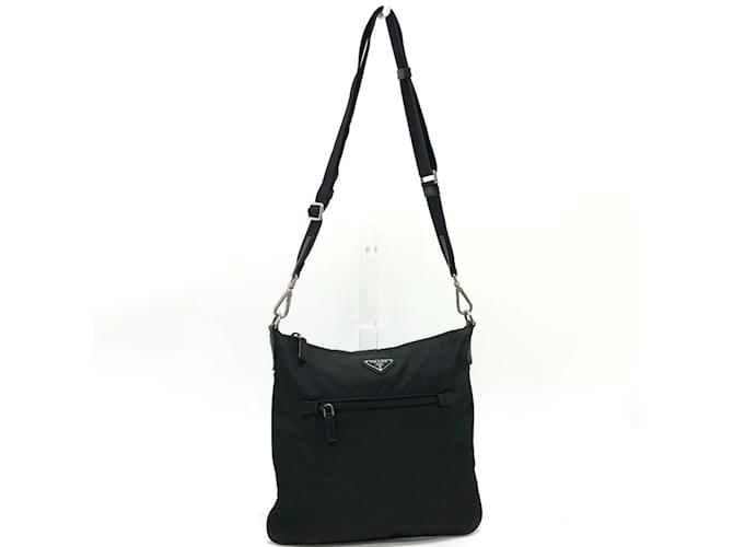 Prada BT0715 Black Cloth Shoulder Bag  ref.1455113