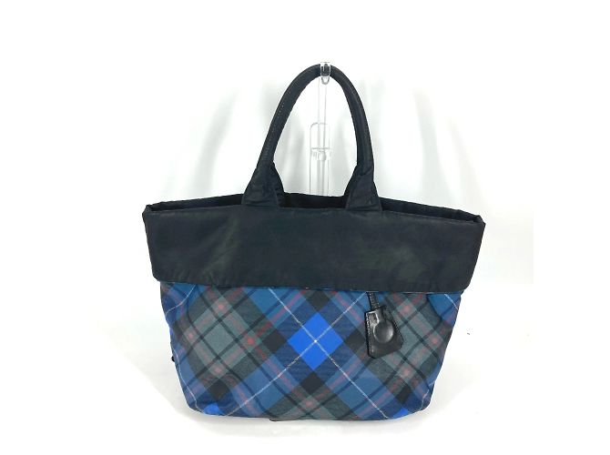 Borsa a spalla in tessuto nero Prada