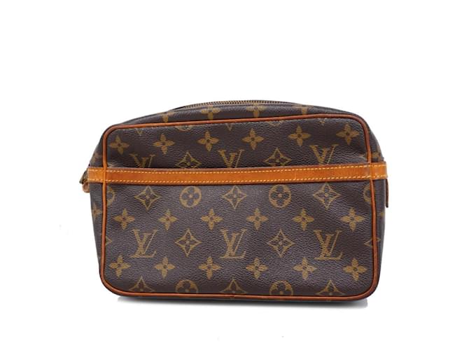 Louis Vuitton Clutch Bag Monogram Compiegne 23 M51847 Braun Monogramm Lackleder  ref.1455181