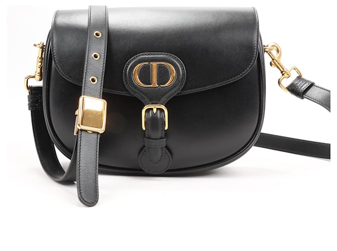 Christian Dior Calfskin Large Bobby Flap Crossbody Bag in Black Leather  ref.1455297