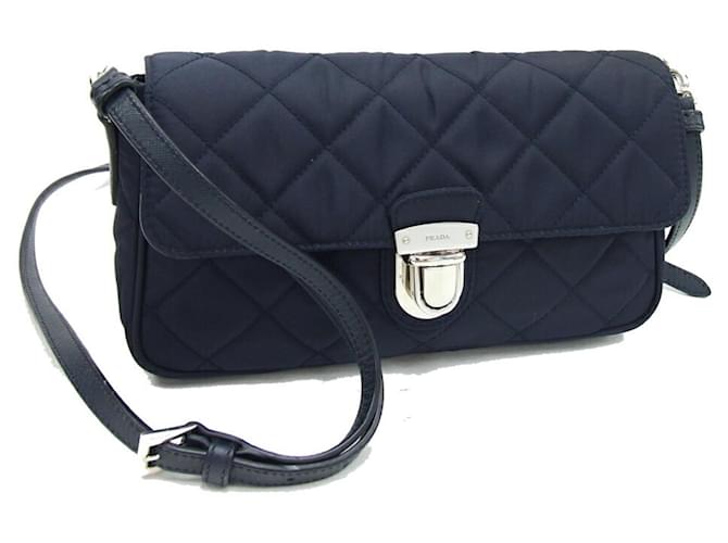 Prada Tessuto Blu navy Sintetico  ref.1455344