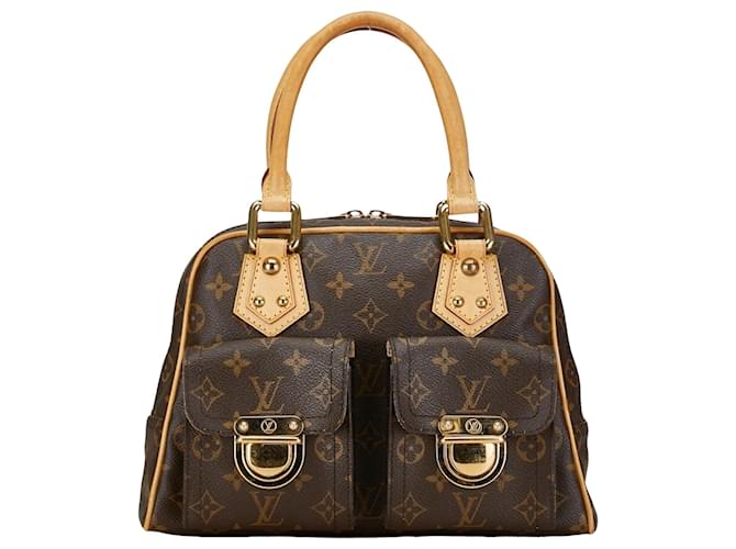 Louis Vuitton Manhattan PM Marrom Lona  ref.1455371