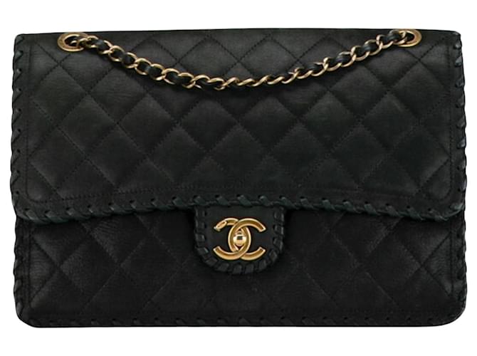 Chanel Timeless Black Leather  ref.1455391