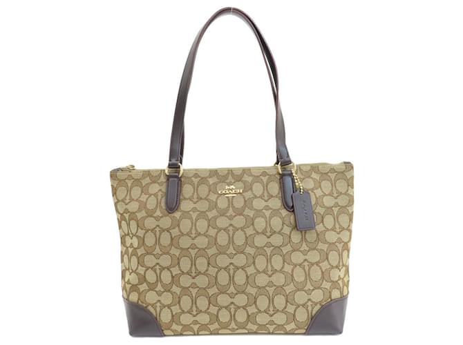 Coach Firma del entrenador Beige Lienzo  ref.1455449