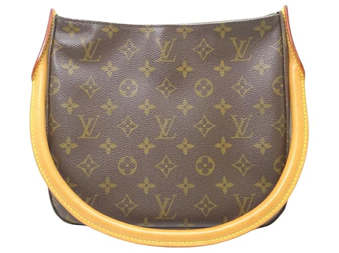 Louis Vuitton Looping MM Marrom Lona  ref.1455573